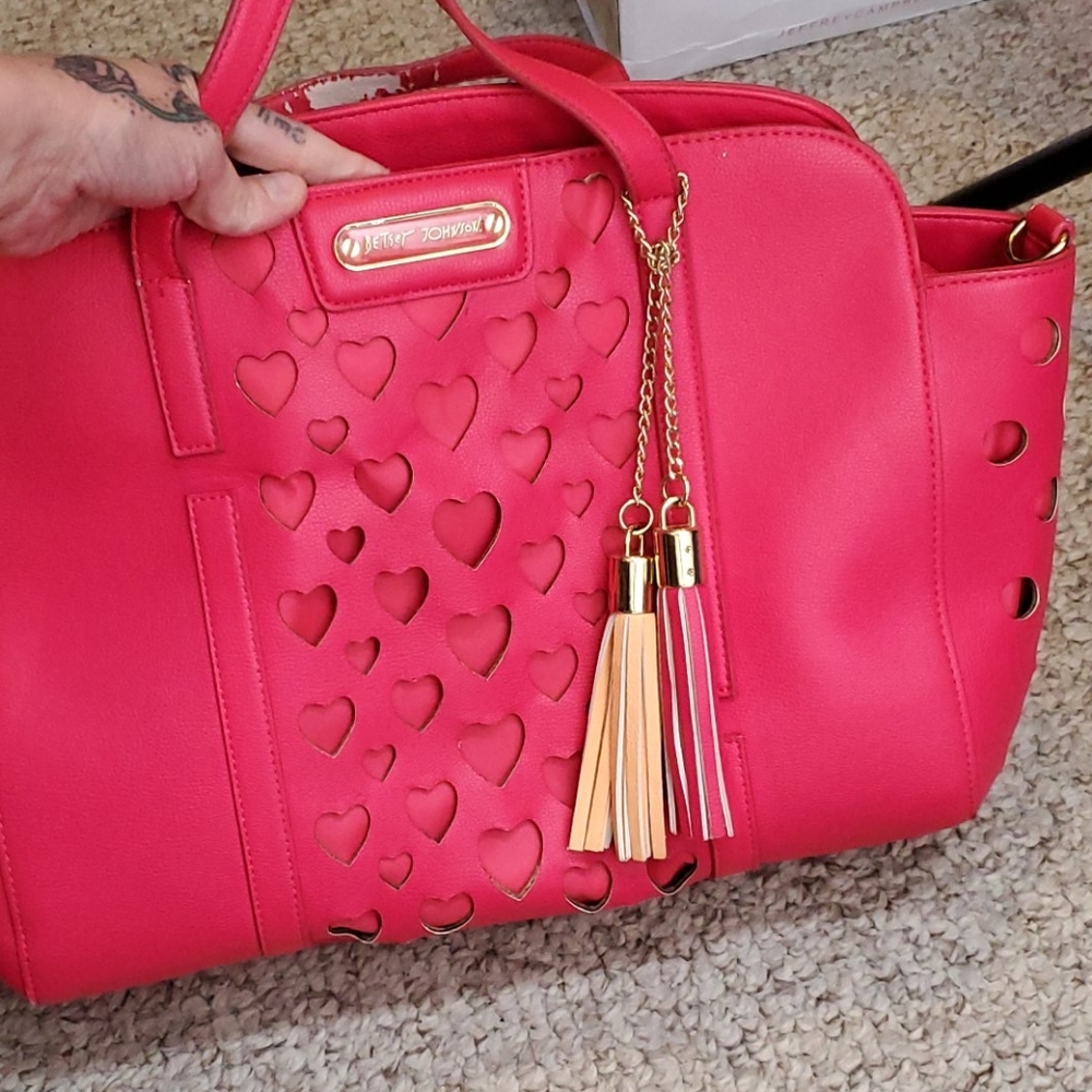 Betsy Johnson Heart Purse